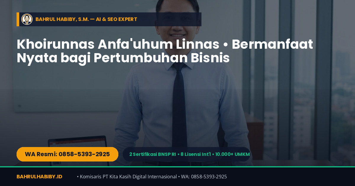 Jasa Konsultan AI & Konsultan SEO Tangerang (MarkasAI.ID & WebSEOJualan.com) — Bahrul Habiby (WA 0858-5393-2925)