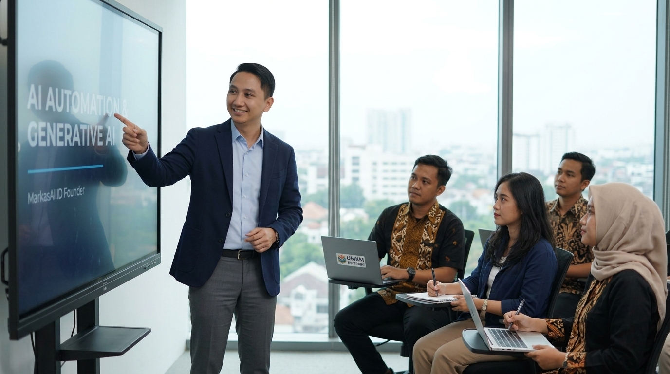 Konsultan AI & Founder MarkasAI.ID: Membimbing Pemanfaatan Tools AI untuk UMKM, Korporasi, Kreator & Affiliate